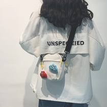 Cute Canvas Small Satchel Bag Woman 2022 New Day Ensemble Original Juku 100 Hitch Student Teen Girl Single Shoulder Slanted Satchel Bag