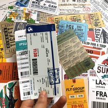 Luggage plane consignment label sticker female ins Net red aviation sticker boarding barcode ticket waterproof