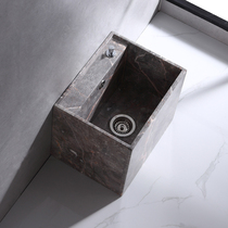 Mop pool balcony small marble washing mop pool table control household bathroom automatic drainer 46x36