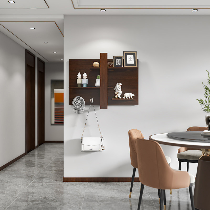 Living room wall shelf shelf board wall wall hanger solid wood decoration wall-mounted storage partition shelf