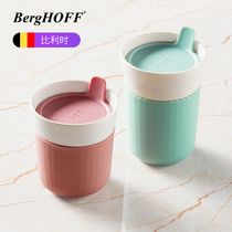 Begaford Leo series ceramic coffee cup with lid simple office couple mug lazy water Cup