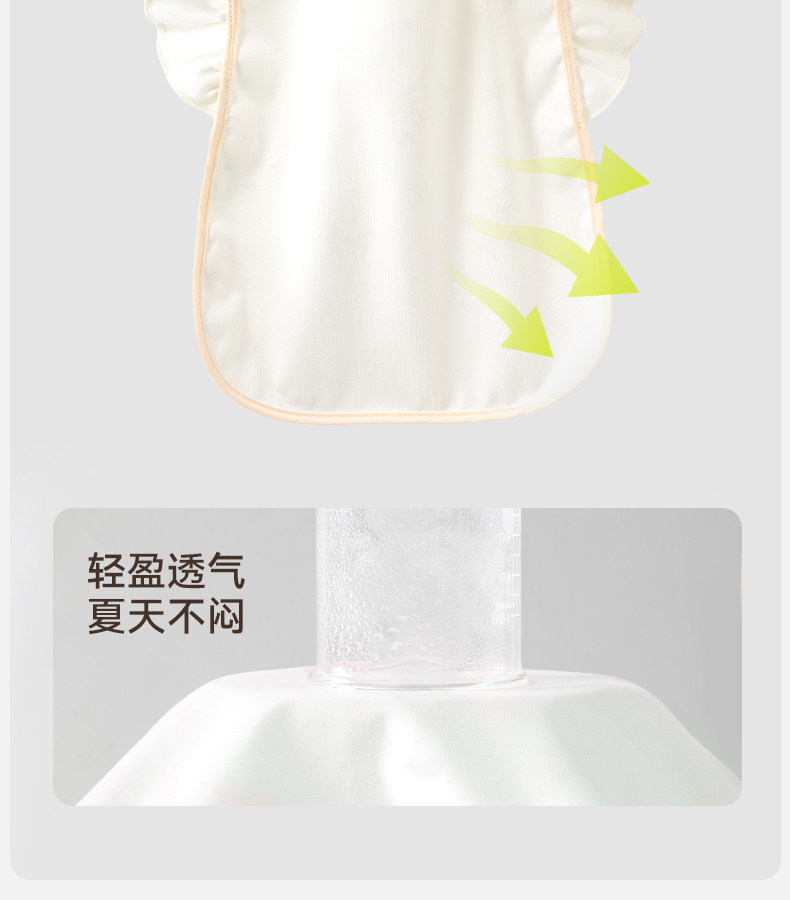宝宝罩衣儿童吃饭围兜婴儿辅食防水防脏女婴幼儿花边袖夏薄款围裙 — 11