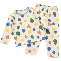 Childrens home clothes boys summer thin cotton air-conditioning clothes girls pajamas ultra-thin cartoon baby summer suits