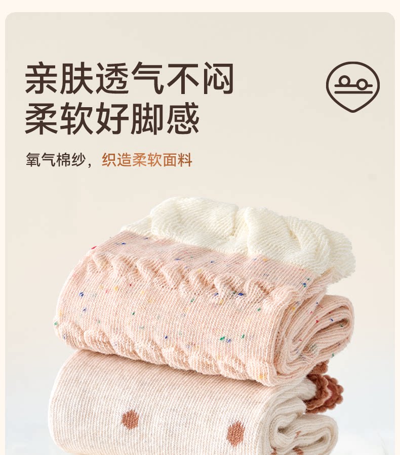 女童袜子秋薄款儿童纯棉棉袜透气女宝女孩童袜春秋款高筒宝宝秋袜 — 6