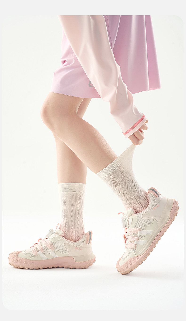 男童袜子春秋薄款青少年儿童运动网眼吸汗透气新疆棉中大童女童袜 — 15