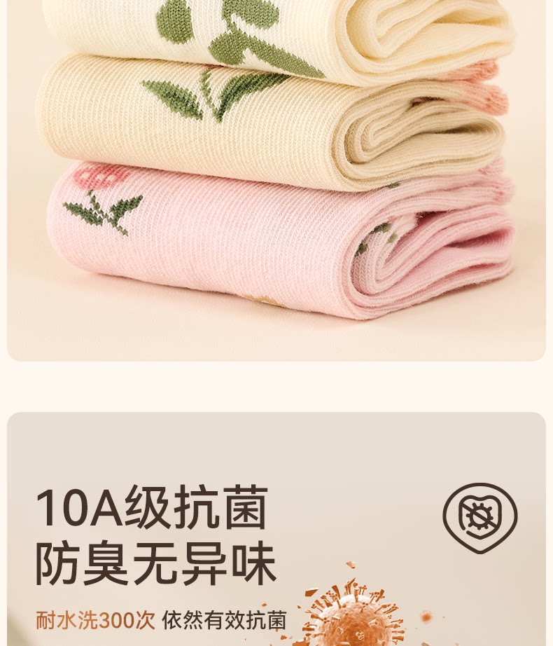 儿童袜子秋薄款纯棉童袜女孩宝宝女宝女童秋冬棉袜春秋中筒袜秋季 — 9