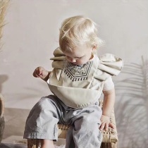 Baby bibs saliva napkins rice pockets Nordic childrens food supplements independent eating waterproof baby three-dimensional bibs