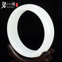Biqin Pavilion Xinjiang natural Hetian jade bracelet mutton white jade bracelet children jade jewelry jade jewelry
