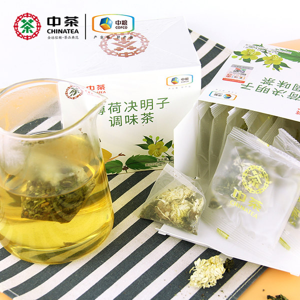 中茶 薄荷决明子调味茶包 12袋48g 天猫优惠券折后￥14.9包邮（￥19.9-5）赠桂圆红枣枸杞茶120g