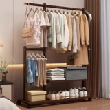 Вешалка для одежды, напольная передвижная вешалка для одежды для спальни, прикроватная вешалка для ночной одежды, вешалка для одежды из нетвердого дерева