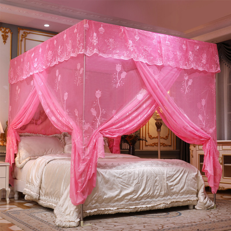 The court mosquito net old household crypto thickening double door three door to the top 1 3 traditional 1 5 m 1 8m bed