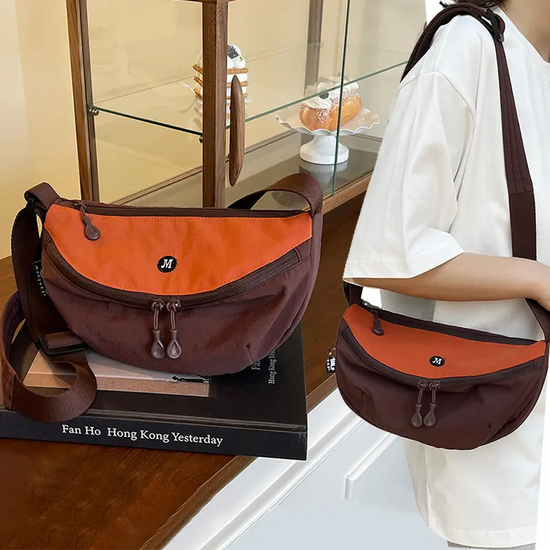 Man Yueyi Ultra-Light Waterproof Oxford Cloth Bag Versatile Waist Bag Chest Bag Single Shoulder Crossbody Bag Lightweight Practical Multi-Compartment