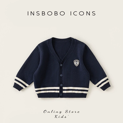 Детский трикотажный свитер для мальчиков, кардиган, весенняя детская куртка, тренд сезона