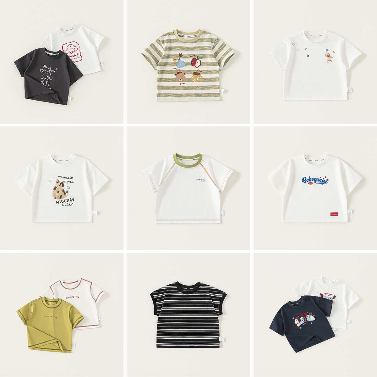 INSbobo儿童短袖T恤2026洋气夏装新款童装儿童夏季上衣超好看衣服