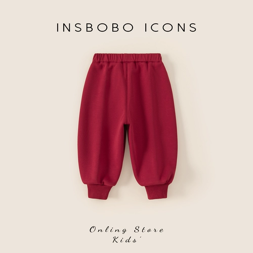 INSbobo Зимние утепленные детские осенние штаны для мальчиков, детская одежда