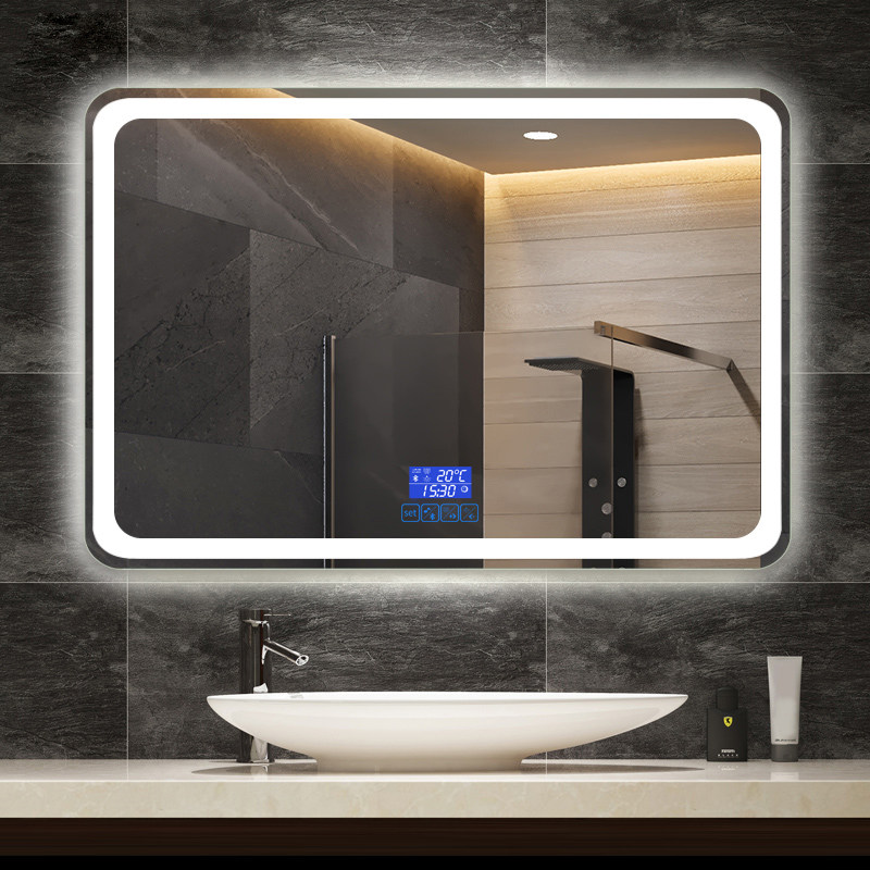 Smart mirror touch screen led bathroom mirror with light anti-fog bathroom mirror hanging wall hotel bathroom mirror