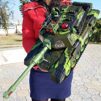 Oversized remote control tank battle can launch rechargeable childrens cannon toy crawler boy off-road car