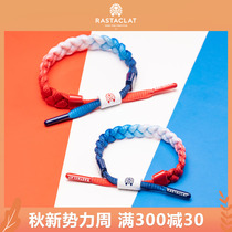 RASTACLAT Official gradient series red and white blue and lesbian couple with small lion hand chain bracelet