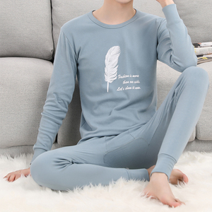 青少年秋衣秋裤套装学生棉毛衫