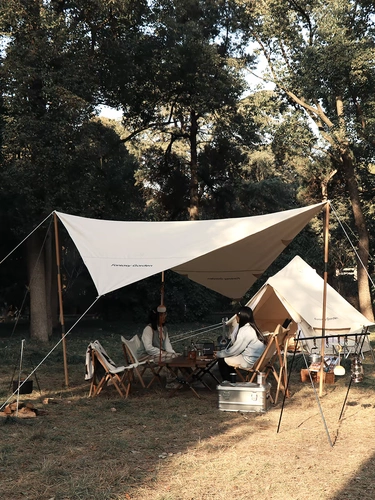 Дорожный хлопковый навес для кемпинга, портативная палатка, система хранения, увеличенная толщина