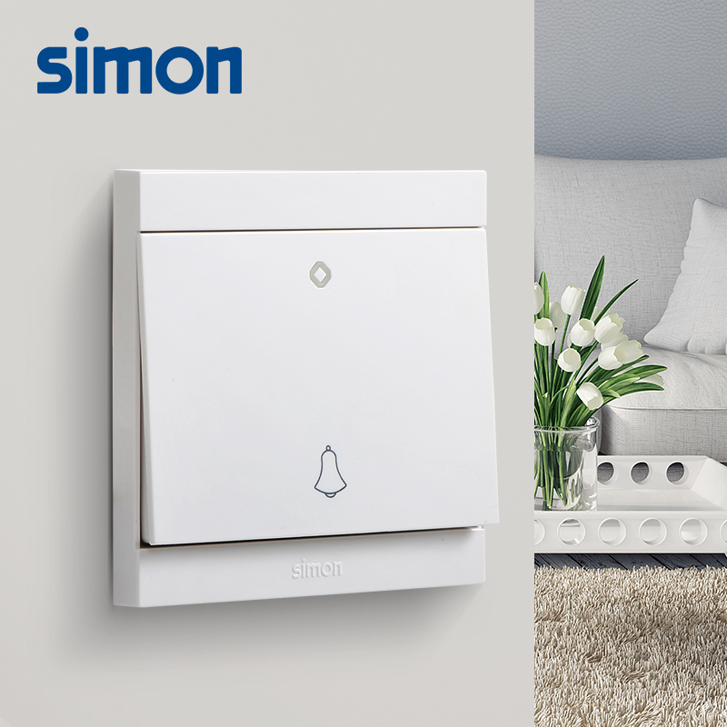 Simon Switch Socket i3 Snow Mountain White Champagne Golden doorbell Switch Panel Home Official Web 86 Type Wall Switch
