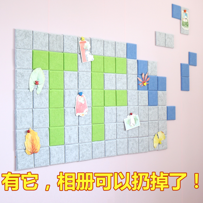 Photo wall non-perforated wall decoration net red room layout background board creative DIY personality ins wind northern Europe