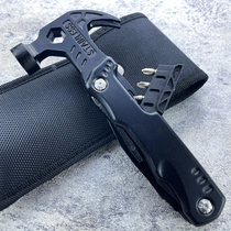 Vehicular multifunction emergency tool breaking window open bottle outdoor camping folding hammer pliers small knife screwdriver home hammer pliers
