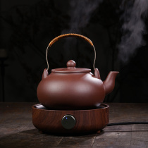 Outside the pine Forest Yixing original mine Purple sand kettle Japanese beam kettle Pure hand-made teapot tea pot