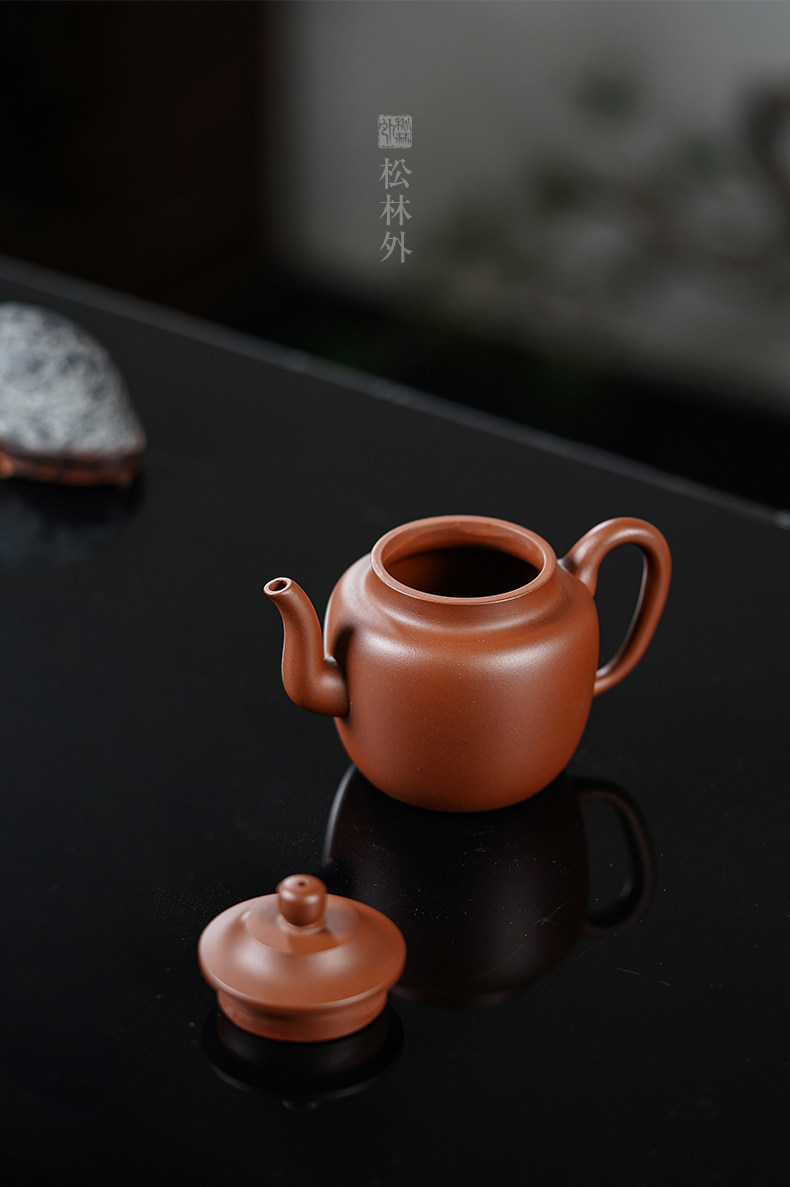松林外宜興紫砂壺原礦底槽清高宮燈茶壺泡茶家用茶具純手工小茶壺|茶壺