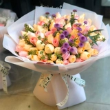 Flower Express Tongcheng Пекин Шанхай, Шанхай, Шэньчжэнь Гуанчжоу Чунцин Чэнду Красное порошок шампанский микс с шампанским и спичкой цветочный букет день рождения