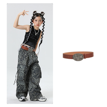 Childrens jazz dance accessories American retro belt ins style personality belt subculture brown decorative western style