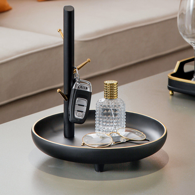 Nordic light extravaganza Desktop hanging frame swing piece in door Xuanguan key branch storage tray Creative home tea table