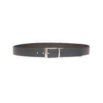 (Self-operated) Bally Mens Black Textured Leather Belt Pin Buckle Belt SHIFFIE 35