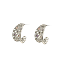 (Self-operated) VITARING retro exaggerated earrings womens niche design original personalized earrings inlaid with zircon