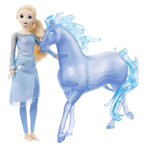 (自营)芭比冰雪之力自然友谊礼盒水灵诺克艾莎雪宝儿童玩具送礼