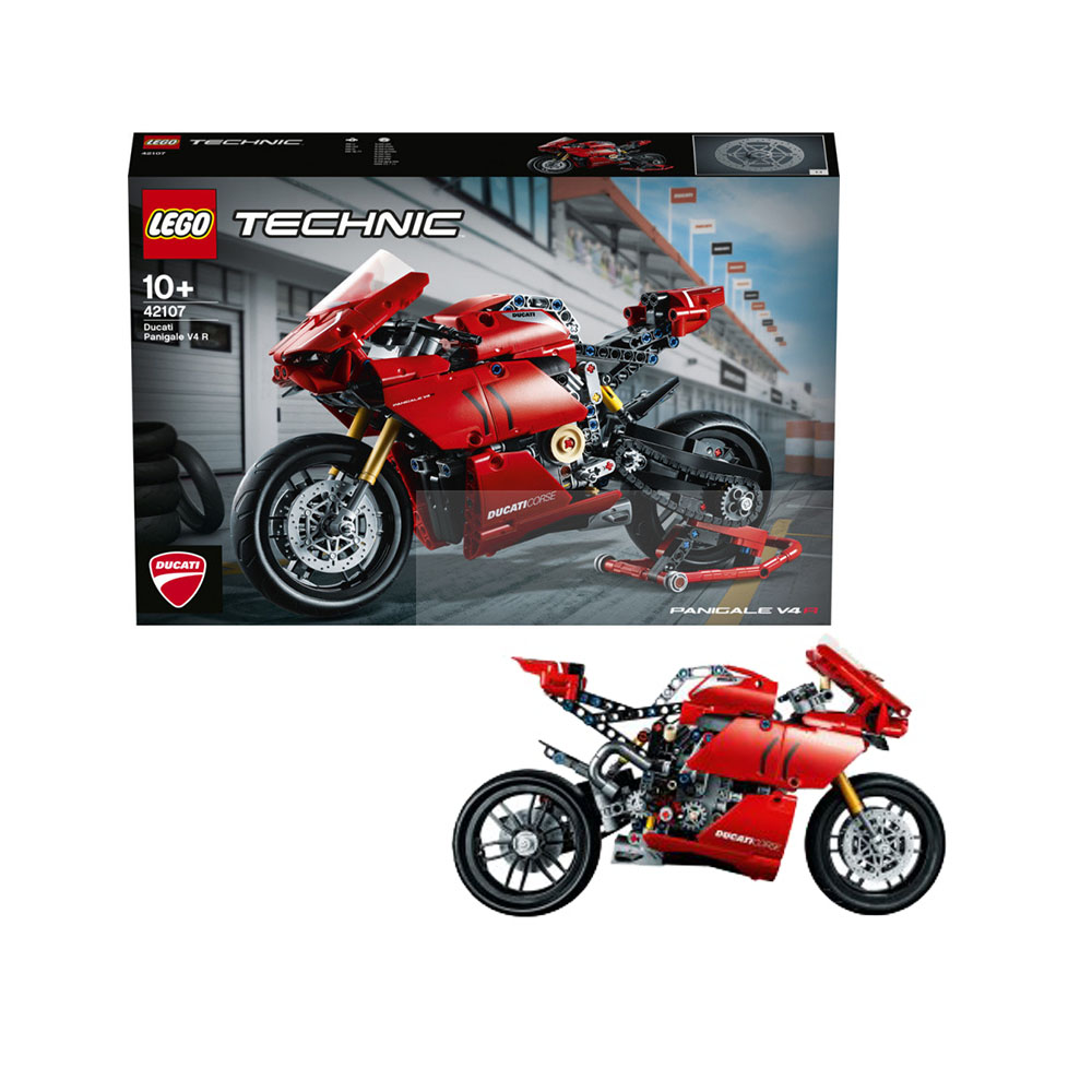 LEGO 乐高 机械组 42107 杜卡迪 Panigale V4R 摩托车 积木玩具 88VIP会员折后￥298包邮包税