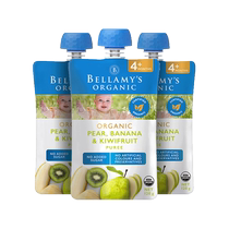 (Autonome) Bellamys purée bio complément alimentaire pour bébé poire bio banane kiwi 120g * 3 sachets