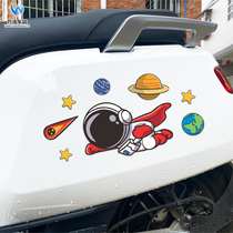 Car sticker astronaut astronaut personality creative scratch cover electric motorcycle battery car cartoon decoration sticker