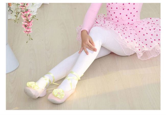 Tất khiêu vũ màu trắng trẻ em mùa xuân, mùa thu và mùa hè phần mỏng cô gái xà cạp quần tất cô gái quần tất vớ 1-3 đôi - Xà cạp