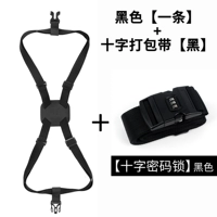 Черный [один]+черный ремень с полосами поперечного ремня