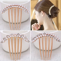 Pearl crystal hair comb adult medium comb hairclip female Korean ball hair accessories hairpin hair card comb hairpin hairpin hairpin hairpin hairpin