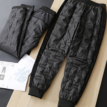 Produced by Bird Factory fearless winter white duck down outdoor windproof waterproof cold-resistant and warm down pants mens sweatpants trendy winter