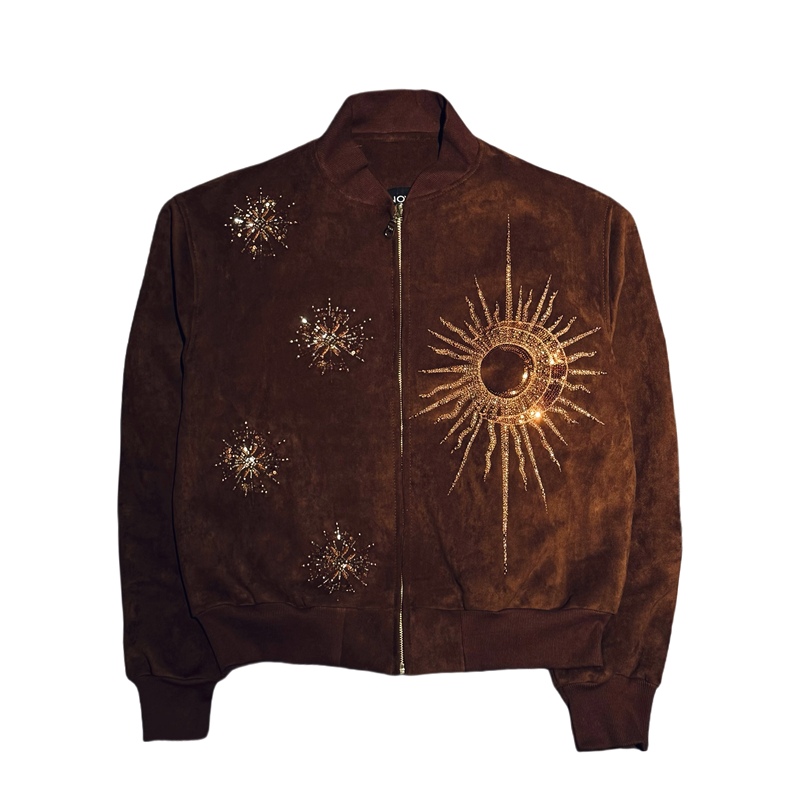 Anonym「Isoland」Gilt-Studded Gemstone Embroidered Extreme Day Jacket Isoland Gem Jkt