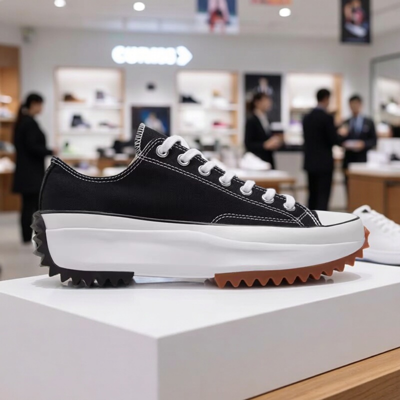 Official Website Genuine Black and White Classic Canvas Shoes for Women, High-Top Meteor Thick-Soled Collaboration Japanese Style Casual Shoes for Couples, Men's Shoes