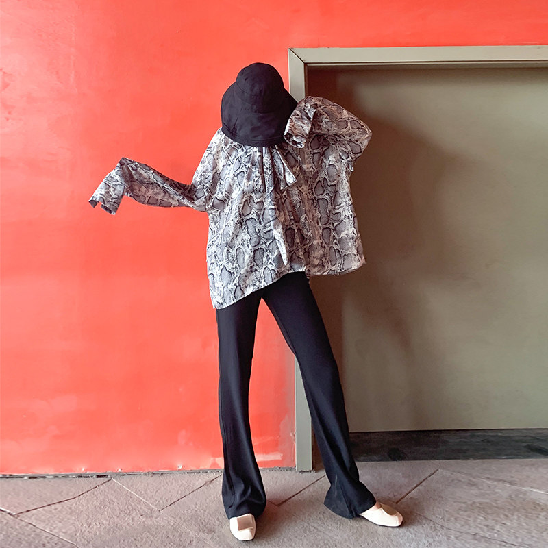 Black pants women's summer thin thin thin wild 2019 new casual suit pants women's mopping trousers micro-flared pants