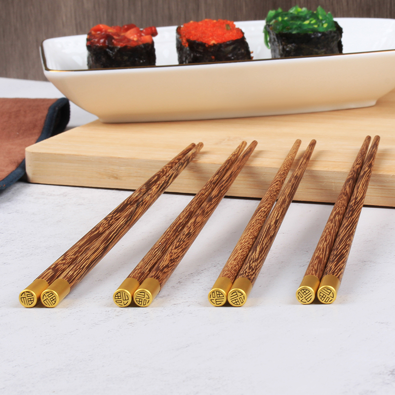 Jianmin chicken wing wood Japanese-style pointed chopsticks fine-pointed household sushi sashimi Japanese solid wood cooking chopsticks set and wind