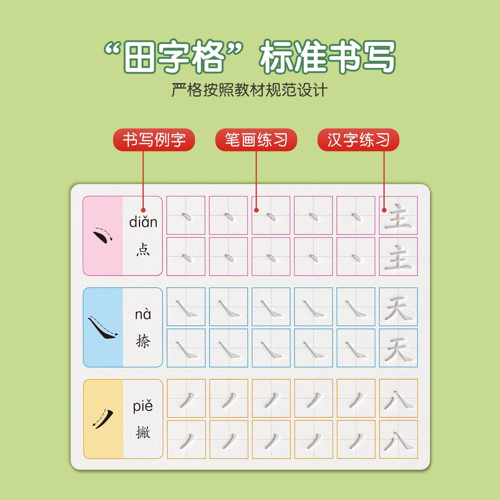 幼儿园控笔训练神器!笔画笔顺练字帖+描红本,幼小衔接必备!-练字本-淘宝好物网
