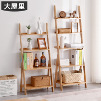 Bookshelf trapezoid shelf living room by wall shelf bedroom wall flower shelf floor corner storage shelf multi-layer shelf