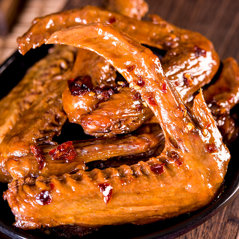 Kufei Le Spicy Duck Wings Snack, Marinated Ready-To-Eat Duck Meat Snack, Hunan Specialty, Freshly Packed