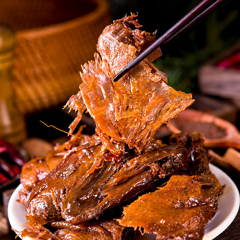 Cool Feile Freshly Chopped Spicy Duck Meat, Spicy Hand-Shredded Duck Snack, Spicy Snack, Ready-To-Eat Snack, Hunan Specialty 82g